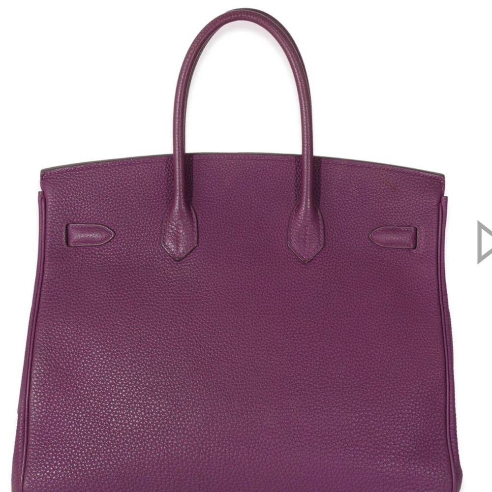 Purple Leather Handbag - Picture 3 of 5